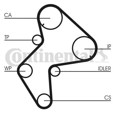 0816.53 (X) Triger Kayışı (144x254) Cit Xm 2.1D 12V 89-96 | CT775 CONTINENTAL