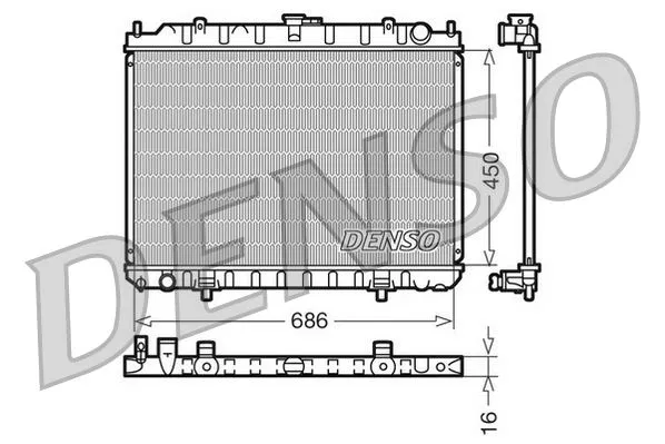 214108H801 Su Radyatörü Nissan X-Trail I | DRM46023 DENSO