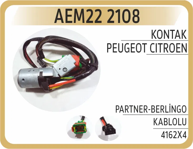 4162.X4 Kontak Göbeği (Kablolu) Peugeot P307 02-09 | 2108 AEM