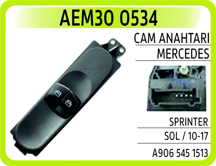 A9065451513 Cam Anahtarı Mercedes Sprinter Sol / 10-17 | 0534 AEM