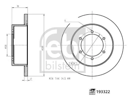C00076503 Fren Diski Maxus | 193322 FEBI
