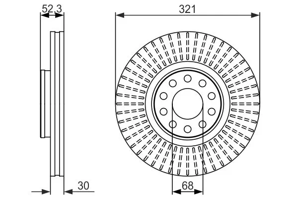 4B3615301A Fren Diski VW Passat B5.5 | 0986479690 BOSCH