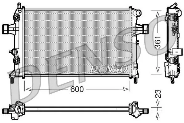 93177121 Radyatör Astra G-Zafira 1.4 16V-1.6 16V-1.8 16V | DRM20086 DENSO