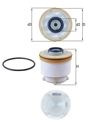 6000608218 Yakıt Filtresi | KX586D MAHLE