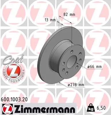 211615301A Fren Disk VW Transporter T2 | 600.1003.20 ZIMMERMANN