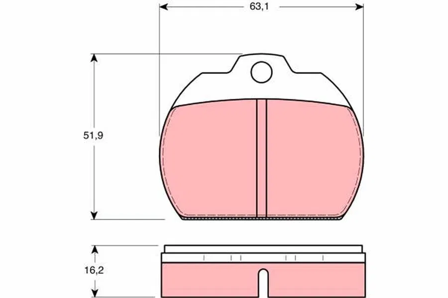 111698151B Disk Balata VW Kaefer | GDB591 TRW