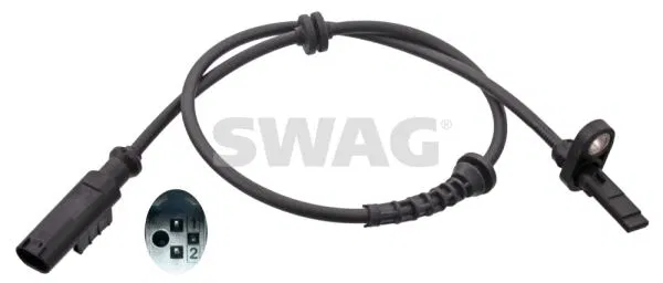 1229098 ABS Hiz Sensoru Arka Sag / Sol Fiat Grande Punto / Opel Corsa D | 40100988 SWAG