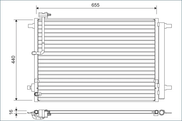 4H0260403D Kondenser Audi A8 | 822633 VALEO