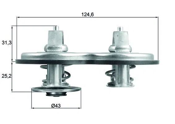 9362000215 Termostat Thermostat İnsert | TX14183 MAHLE