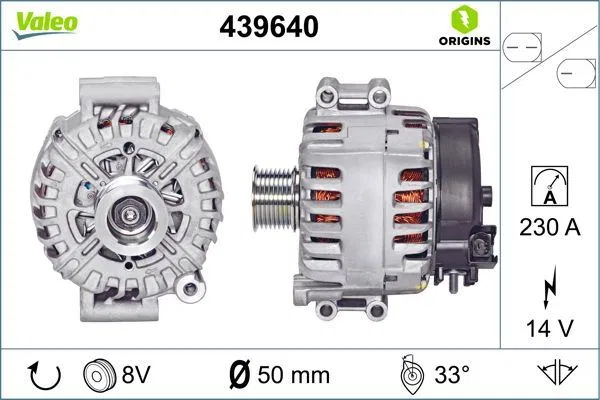 12317573754 Alternatör BMW 7 X6 (E71) | 439640 VALEO