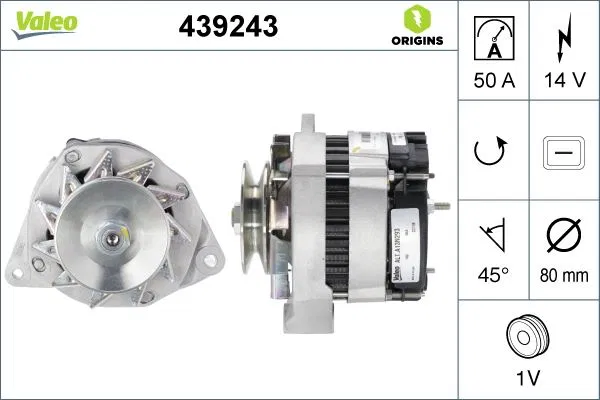 Alternatör A13N293 | 439243 VALEO