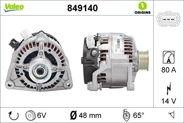 98AB10300DJ Alternatör Focus | 849140 VALEO
