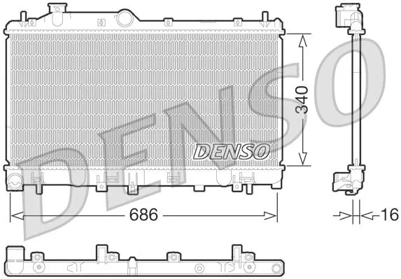 45119AJ030 Su Radyatörü | DRM36013 DENSO