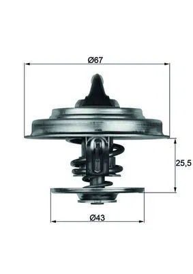 Thermostat İnsert | TX1855D MAHLE