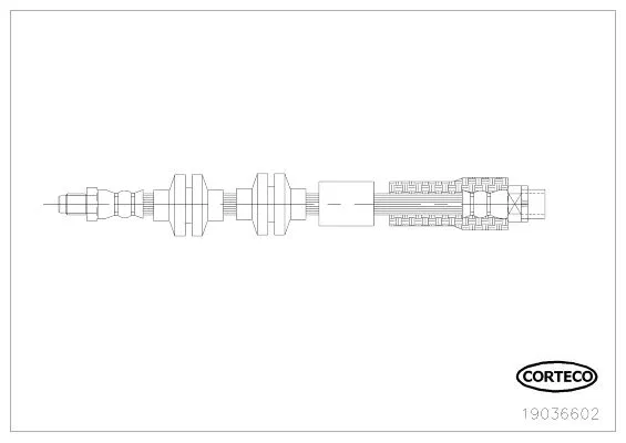 34306790550 Fren Hortumu Ön BMW E81 E82 E87 E88 E90 E91 E92 | 19036602 CORTECO
