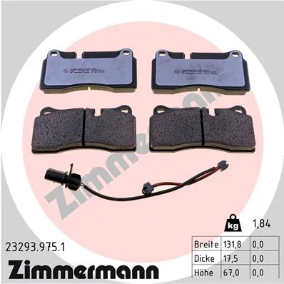 420698451C Arka Balata Audi Q7 3.0-3.6-4.2 (06-15)-R8 4.2 | 23293.975.1 ZIMMERMANN