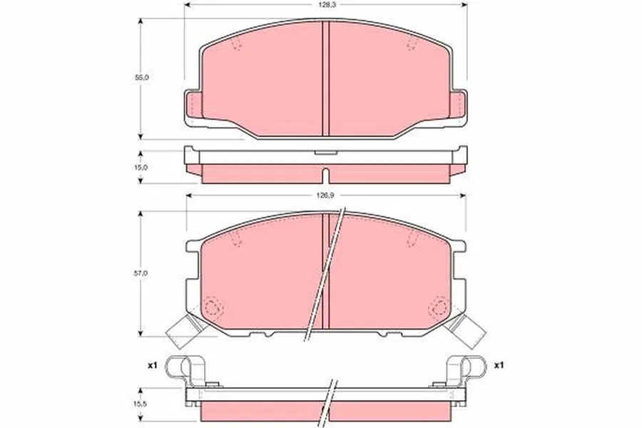 04465YZZAK Disk Balata Toyota Previa I | GDB1190 TRW