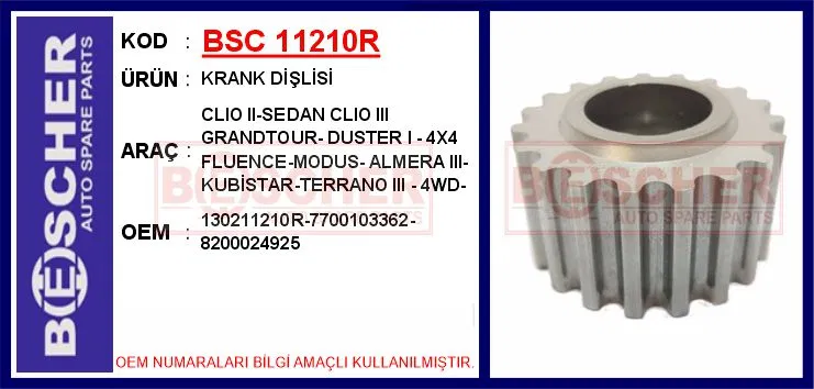 130211210R Krank Dişlisi Clio II-SEDAN Clio III GRANDTOUR- Du | BESCHER