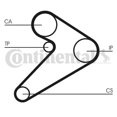 2431242101 Kayıs Triger (163-254)-(HYUNDAI H100 94/96 Em /MITSUBISHI L300 90/96 Em ) | CT517 CONTINENTAL