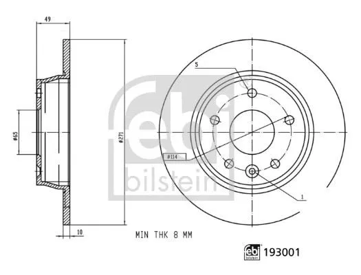 C00081704 Fren Diski Maxus | 193001 FEBI