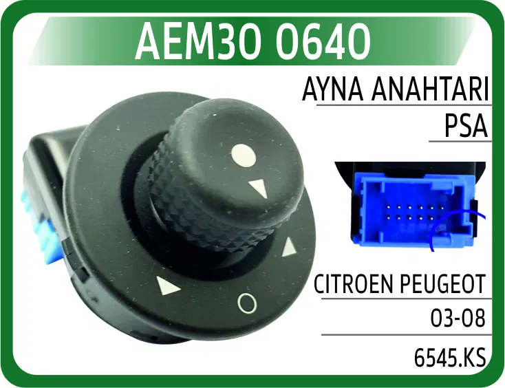6545KS Ayna Anahtarı PSA Citroen Peugeot 03-08 | 0640 AEM