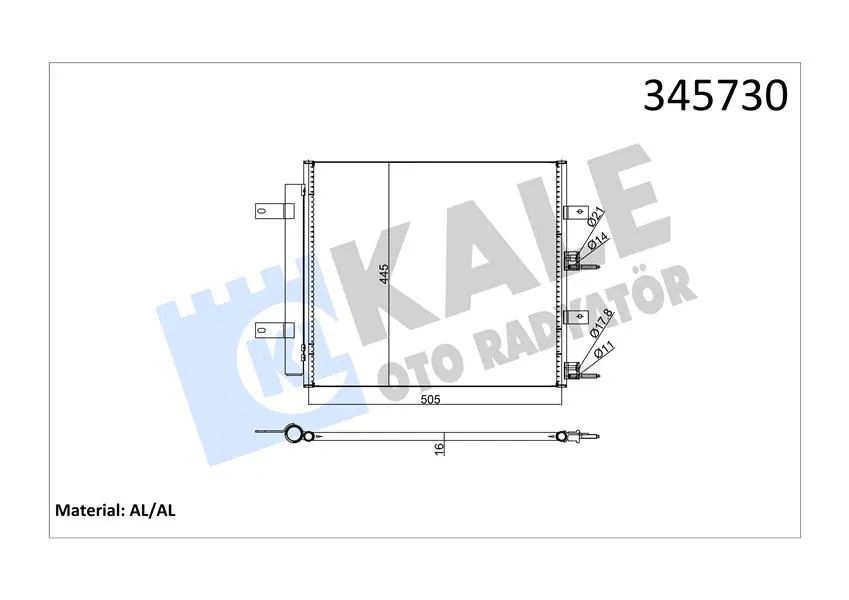 XR856373 Klima Radyatoru Jaguar S-TYPE II X200 Xf X250 Xk I | 345730 KALE