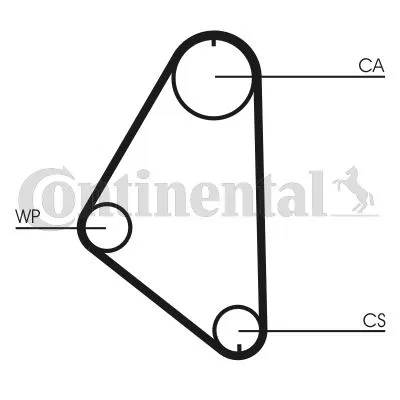 636365 Triger Kayısı 104 Dis ( Opel Vectra A 1.4 1.6 88-92 ) | CT558 CONTINENTAL