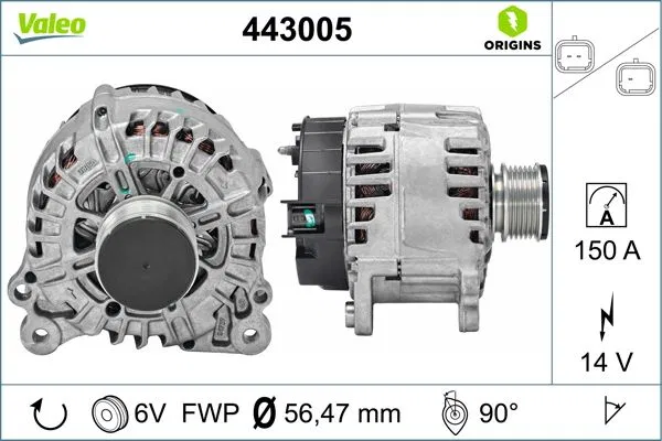 231000788R Alternatör 14V 150A Renault Clio IV 12- Dacia | 443005 VALEO