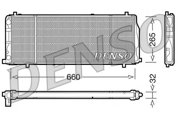431121253A Motor Soğutma Radyatörü Audi 100 (43. C2) (76-83) | DRM02004 DENSO