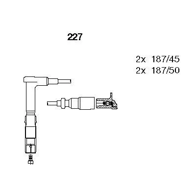 A1111500615 Ateşleme Kablosu Seti Mercedes M111 W202 W124 | 227 BREMI