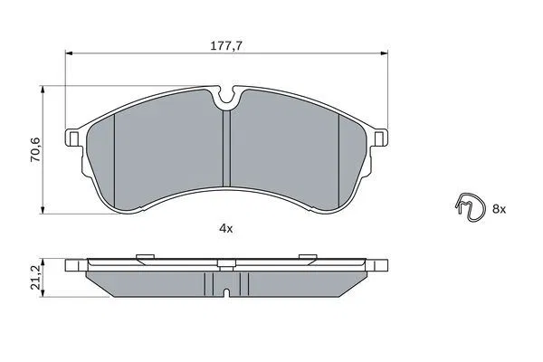 2N0698151A Disk Balata VW | 0986424930 BOSCH