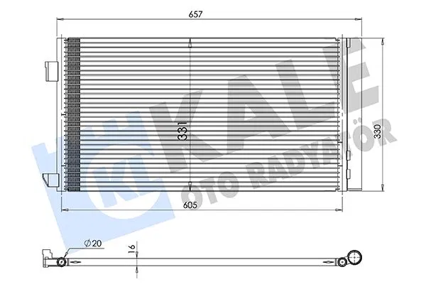 T2H3445 Klima Radyatoru Jaguar Xe X760 | 361330 KALE