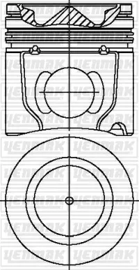 0000002996158 PISTON+SEGMAN Q102.0MM (STD)-IVECO-E14/E16/E18/E22 | 31-04265-000 YENMAK