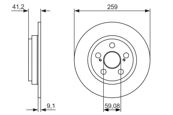 4243152150 Fren Diski Toyota Urban Cruiser | 0986479766 BOSCH