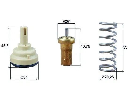 03C121110R Termostat Thermostat İnsert | TX20980D MAHLE