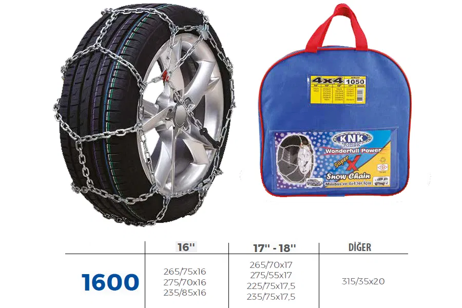 Patinaj Zinciri 4x4 Jeep - Minibüs Ve Hafif Tic | 1600 KNK