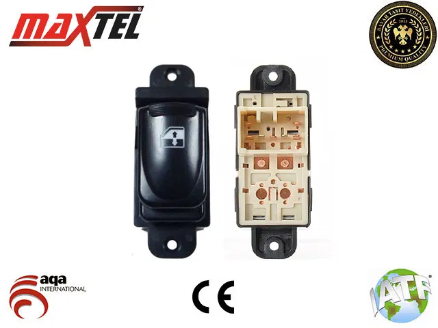 93580 Cam Kaldırma Anahtarı Ön Sağ Arka Sağ Sol 7 Pin Hyundai Accent 05-, ACCENT Era 05- | 182 03 014 MAXTEL