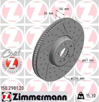 34106895648 Fren Disk | 150.2981.20 ZIMMERMANN