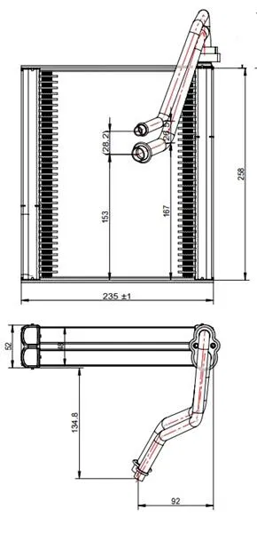 30767016 Evaporator XC60 Discovery Sport (2015) Brazed 235x | RE 92352 RADISEN