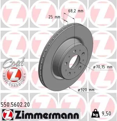 1044611 Fren Disk Tesla Model 3 | 550.5602.20 ZIMMERMANN