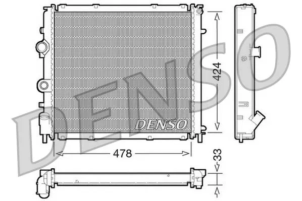 7700304932 Motor Su Radyatörü Renault Kangoo (97-) | DRM23030 DENSO