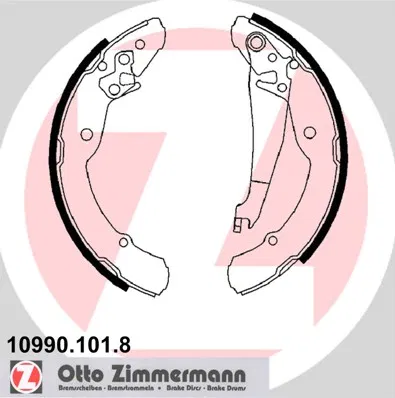 1J0698525 Arka Fren Kampana Balata Octavia-Caddy (97-02) | 10990.101.8 ZIMMERMANN