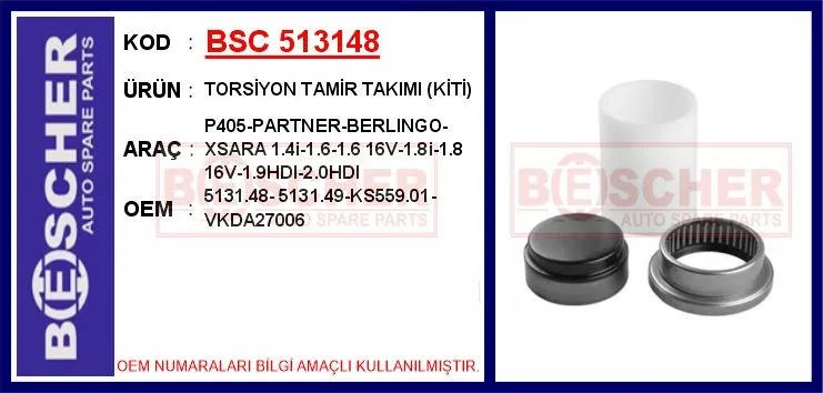 Torsiyon Tamir Takımı (Kiti) P405-PARTNER-BERLINGO | 5131.48 BESCHER