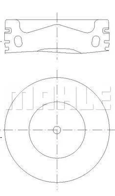 04L107065M Piston Complete | 028PI00158000 MAHLE