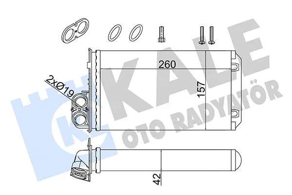271157059R Kalorifer Renault Trafic II-OPEL Vivaro A-NISSAN P | 357245 KALE