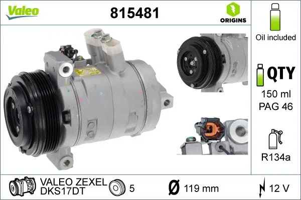 926004JA1A Kompresör Nissan Navara M9T | 815481 VALEO