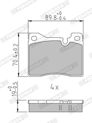 34 11 1 117 979 BMW (E12) (E28). 6 (E24). 7 (E23). 2000-3.2. 2500 | FDB163 FERODO