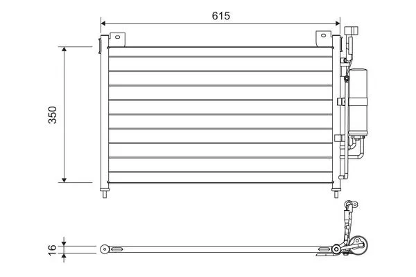 DF7161480B Kondenser Mazda 2 | 814038 VALEO