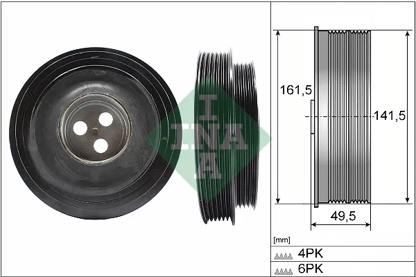 BK2Q6B319BA Krank Kasnagı Citroën Jumper II | 544016610 INA