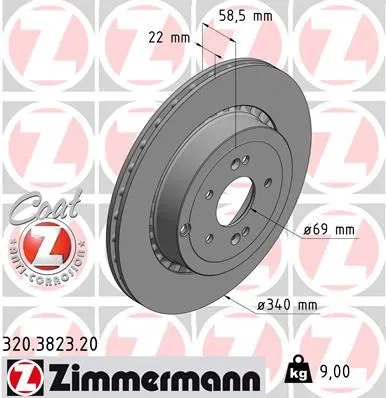 58411-J5500 Fren Disk KIA Stinger | 320.3823.20 ZIMMERMANN